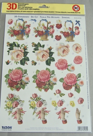 3D Stanzbogen Blumenbouquets
