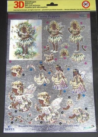 3D Metallgravur Stanzbogen Fairie Poppets