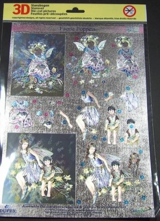 3D Metallgravur Stanzbogen Fairie Poppets