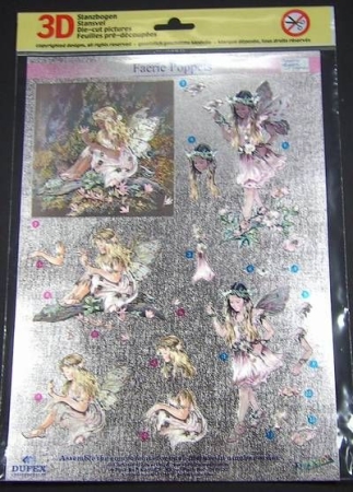 3D Metallgravur Stanzbogen Fairie Poppets