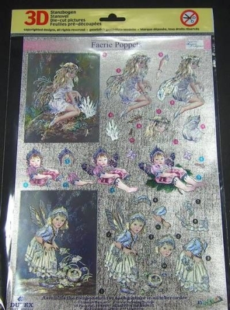 3D Metallgravur Stanzbogen Fairie Poppets
