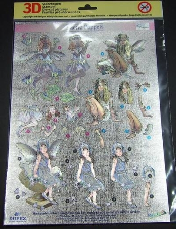 3D Metallgravur Stanzbogen Fairie Poppets
