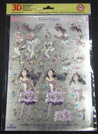 3D Metallgravur Stanzbogen Fairie Poppets