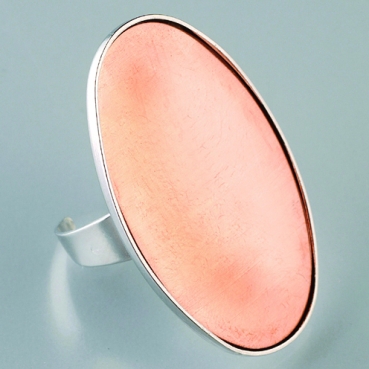 Efcolor Ring mit Kupferplatine oval Durchmesser 25 x 40 mm