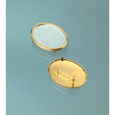 Efcolor Brosche oval vergoldet