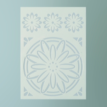 Stencil Blüte 2-teilig DIN A 5