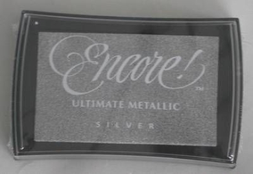 Pigmentstempelkissen metallic silber 6 x 9,5 cm
