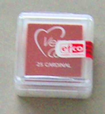 Pigmentstempelkissen rot cardinal 2,5 x 2,5 cm