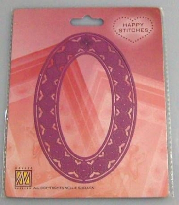 Nellie Snellen Stick- und Embossingschablone oval mit Blumen