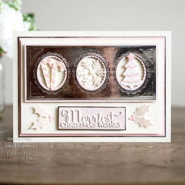 Preview: Creative Expressions Sue Wilson Craft Die Slimline Collection Aperture Trio Holly Oval