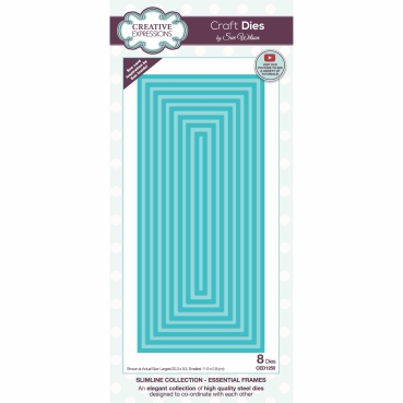 Creative Expressions Sue Wilson Craft Die Slimline Collection Essential Frames
