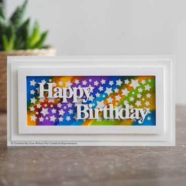 Preview: Creative Expressions Sue Wilson Craft Die Slimline Collection Stars Background