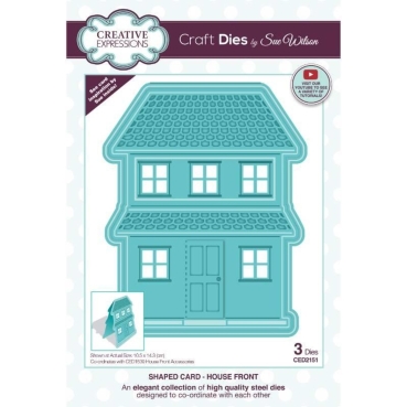 Creative Expressions Sue Wilson Craft Die Shaped Cards House Front