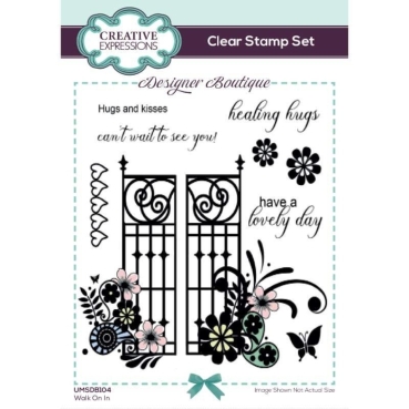 Creative Expressions Designer Boutique Walk On In Clear Stamps