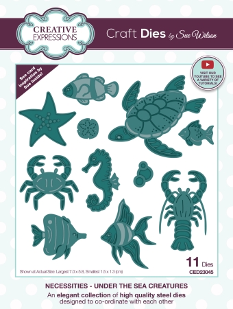 Creative Expressions Sue Wilson Craft Die Necessities Under The Sea Creatures