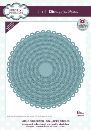 Creative Expressions Sue Wilson Craft Die Noble Collection Scalloped Circles