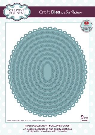Creative Expressions Sue Wilson Craft Die Noble Collection Scalloped Ovals
