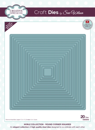 Creative Expressions Sue Wilson Craft Die Noble Collection Round Corner Squares