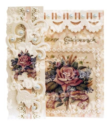 Preview: Romantische Faltkarten Antike Rosen