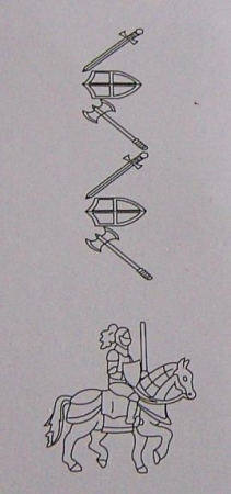 Preview: Doppelseitiger Stempel Ritter