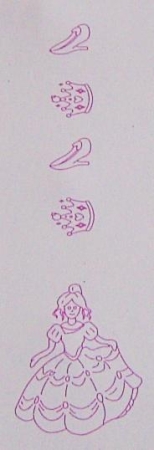 Preview: Doppelseitiger Stempel Prinzessin