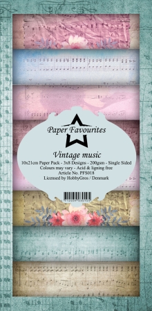 Paper Favourite Slim Paper Pack Vintage Music