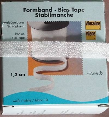 Formband Vlieseline 1,2cm breit je Meter weiß
