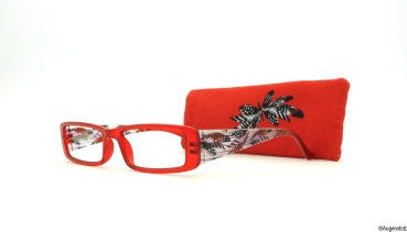 Augenstolz Fertiglesebrille Feather red 3,0 Dioptrien