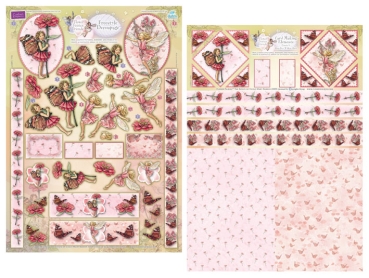 Reddy Cards Dufex Stanzbogen Zinnia & Rose-Bay (Flower Fairies)