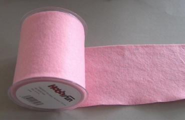 Hobbyfun Trendy Filz-Deko Tischband pro Meter 10 cm rosa