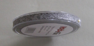Trendy Filzband 10 mm Rolle pro Meter dunkelgrau meliert