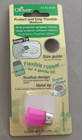 CLOVER Rutschfester Fingerhut mittel pink