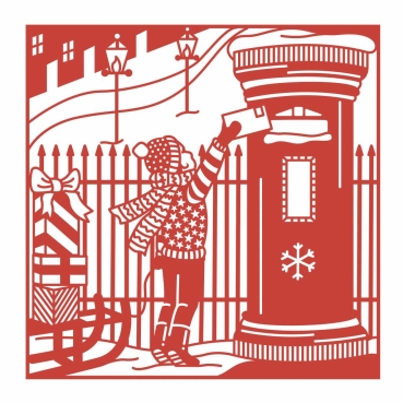 Preview: First Edition Christmas Craft A Card Die Post Box