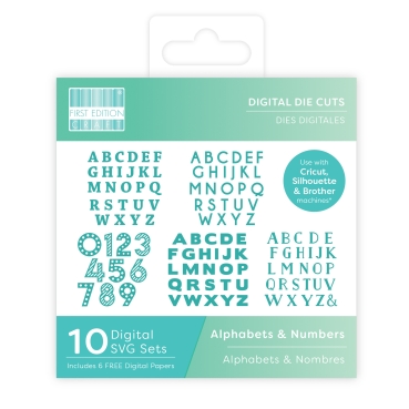First Edition Digital Dies Alphabets & Numbers