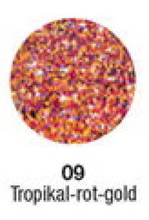 Preview: Glitzerflitter 100 ml Tropikal rot-gold
