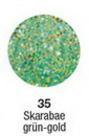 Preview: Glitzerflitter 100 ml Skarabae grün-gold