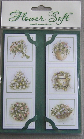 Kartenaufleger 13 x 4,2 cm 10 x 3 Stück Bouquets