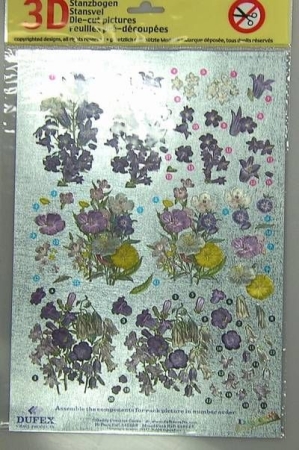 Dufex 3 D Stanzbogen, Enzian, Glockenblumen