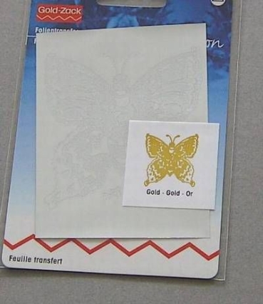 GOLDZACK Folientransfer Schmetterling gold 7 x 7,5 cm