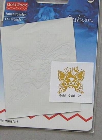 GOLDZACK Folientransfer Schmetterling gold 7 x 7 cm