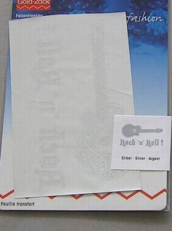 GOLDZACK Folientransfer Gitarre silber 7 x 12,5 cm
