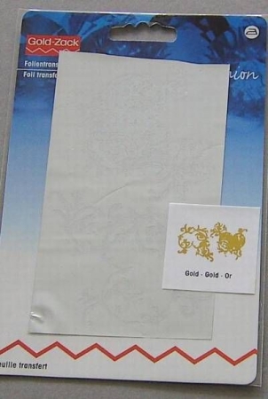 GOLDZACK Folientransfer 2 Herzen gold 8 x 13 cm