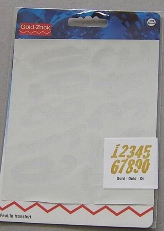 GOLDZACK Folientransfer Zahlen gold 9,5 x 12,5 cm