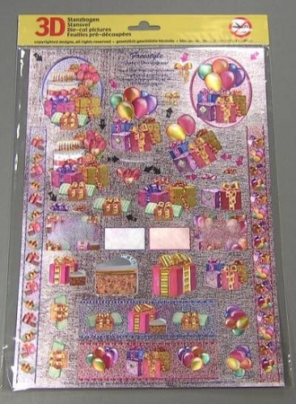 3D Metallgravur Stanzbogen Geschenke