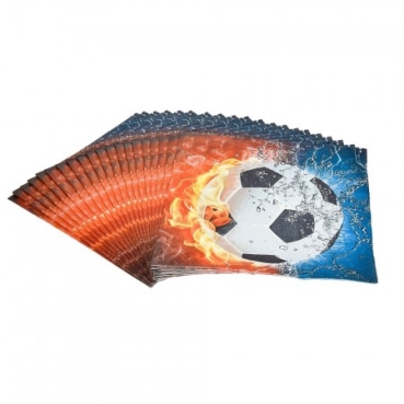 Lunch Serviette Fußball Feuer und Wasser pro Stück