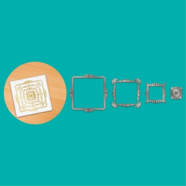 Preview: TODO Hot Foil Press Square Nest Poppy Garden