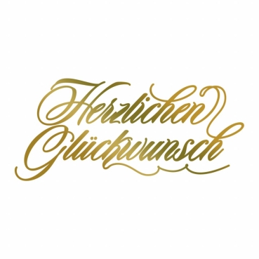 Couture Creations Hotfoil Stamp Herzlichen Glückwunsch