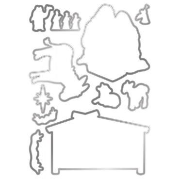 Preview: Gemini Stamp & Die Stempel und Stanzschablone In A Manger
