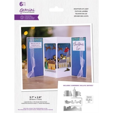 GEMINI Stamp & Die Stempel und Stanzschablone Scenes of Light Rooftops of Light