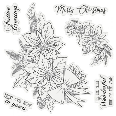 Preview: GEMINI Stamp & Die Stempel und Stanzschablone Festive Poinsetta